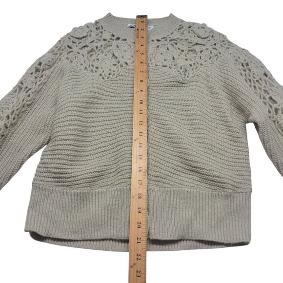 NWT Zara Combined Crochet Knit Cardigan Sweater Womens Small Green Cottagecore - Picture 15 of 15